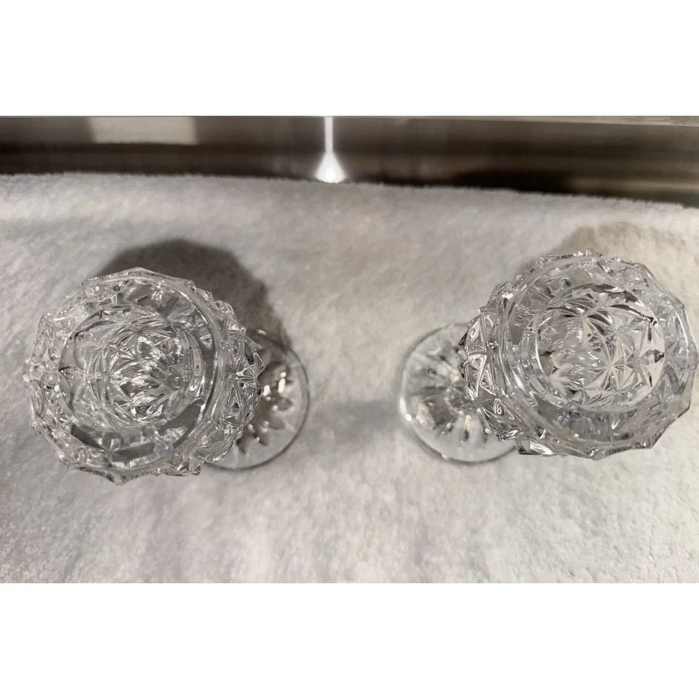 Vintage Candlesticks Hofbauer Byrdes Crystal Bird‎ Holders German Set Of 2